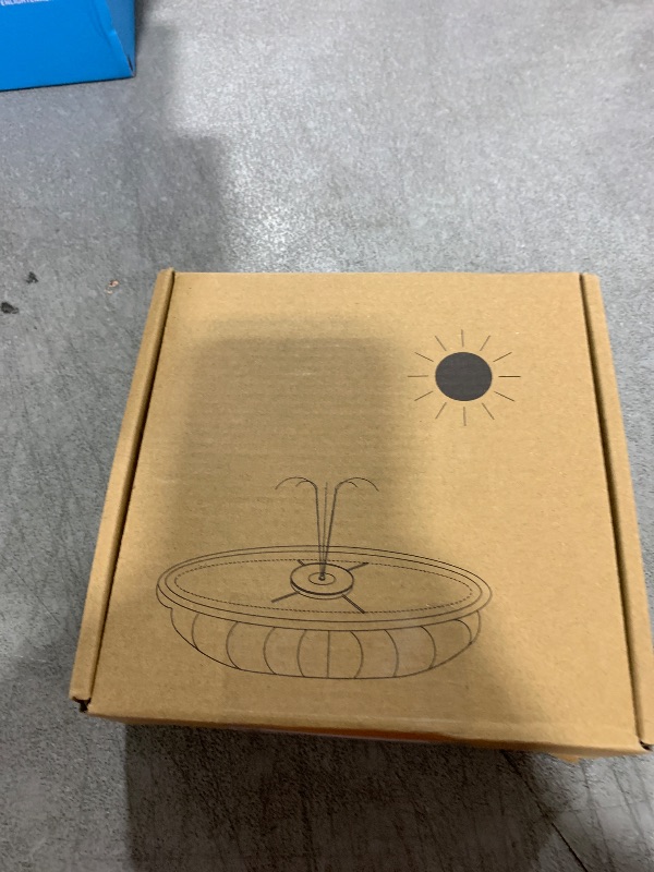 Photo 1 of Yzert Solar Fountain Glass Panel with 2200 mah Battery, 3.5W Floating Solar Water Fountain with 4 Fixed Rods, Solar Pump for Bird Bath, Garden, Pond, Pool, Outdoor-Colorful Lights