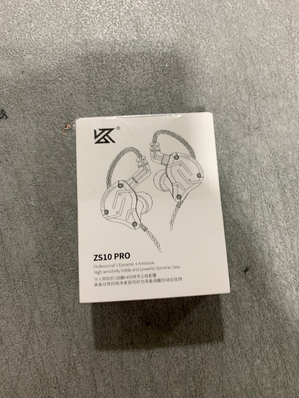 Photo 1 of Linsoul KZ ZS10 Pro, 4BA+1DD 5 Driver in Ear Monitor, HiFi Wired Earbuds, Gaming Earbuds, Hybrid IEM Earphones with Stainless Steel Faceplate, Detachable Cable for Musician(with Mic, Dark Black)