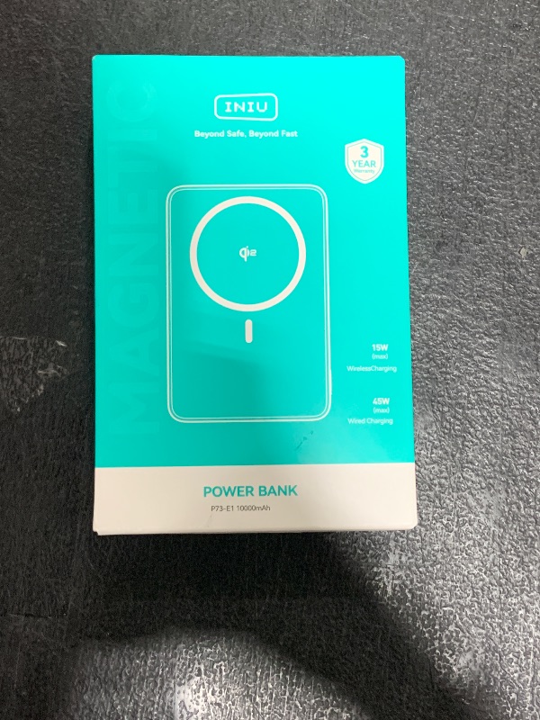 Photo 1 of INIU for MagSafe Portable Charger, 45W Slimmest 10000mAh Magnetic Power Bank, Qi2 Certified, with Lanyard USB C Cable & Kickstand, MagSafe Compatible Battery Pack for iPhone 16 15 14 13 Series Airpods