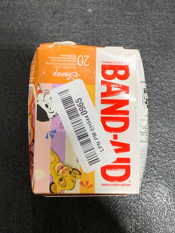 Photo 1 of BAND-AID Brand Adhesive Children's Bandages for Minor Cuts & Scrapes, Wound Care Featuring Classic Disney Characters, Fun Bandages for Kids and Toddlers, Assorted Sizes, 20 ct