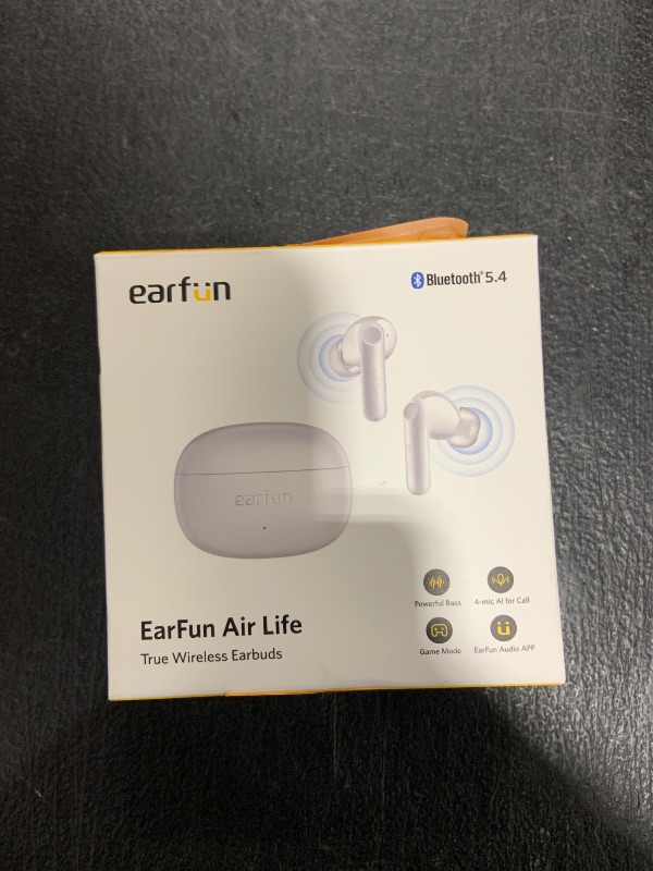 Photo 1 of EarFun Air Life Wireless Earbuds, 12mm Driver with Deep Bass, Bluetooth 5.4 in-Ear Earbuds, 4 Mics AI ENC Call, 35H Playtime, 30 Preset EQs Via App, Comfortable Fit, Fast Charging, IPX5, White