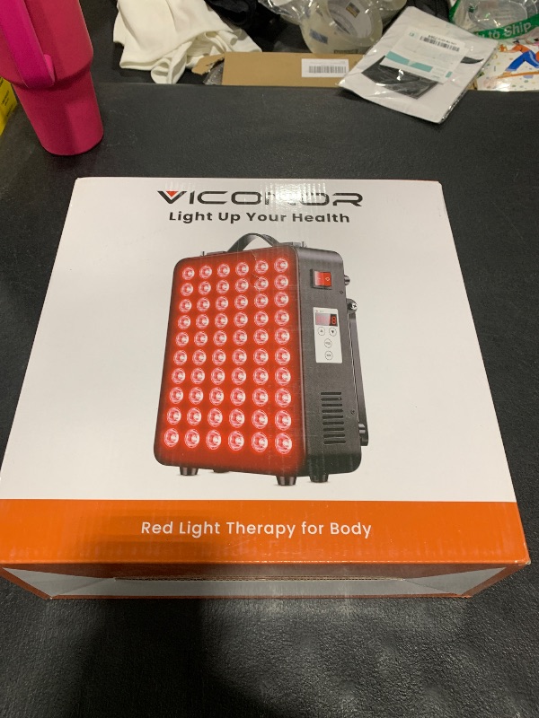 Photo 1 of Red Light Therapy for Body, 660nm 850nm Near Infrared Light Therapy Panel, 60 Dual Chip LED Device with 300W of Power, Ideal for Body, Face, Improve Sleep, Skin Health, Includes Hanging Kit & Handle