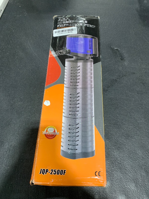 Photo 1 of Pond Pump 660GPH Filtration, Sump Submersible Water Pump w/Sponge Filter, 8ft. High Lift, Quiet for Aquarium Hydroponics, Dry Burning Protection