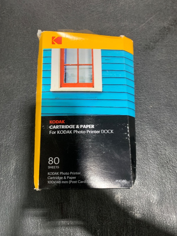 Photo 1 of KODAK Dock Plus & Dock Photo Printer Cartridge PHC-80 – Cartridge Refill & Photo Paper- 80 Pack