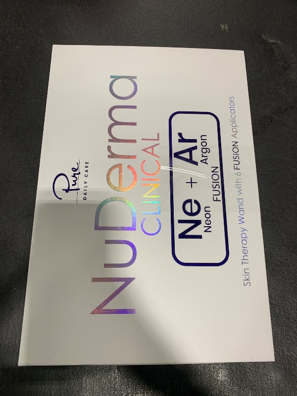 Photo 1 of NuDerma Clinical Skin Therapy Wand - Portable Skin Therapy Machine w 6 Fusion Neon + Argon Wands – Anti Aging - Clarifying - Skin Tightening & Radiance - Wrinkle Reducing