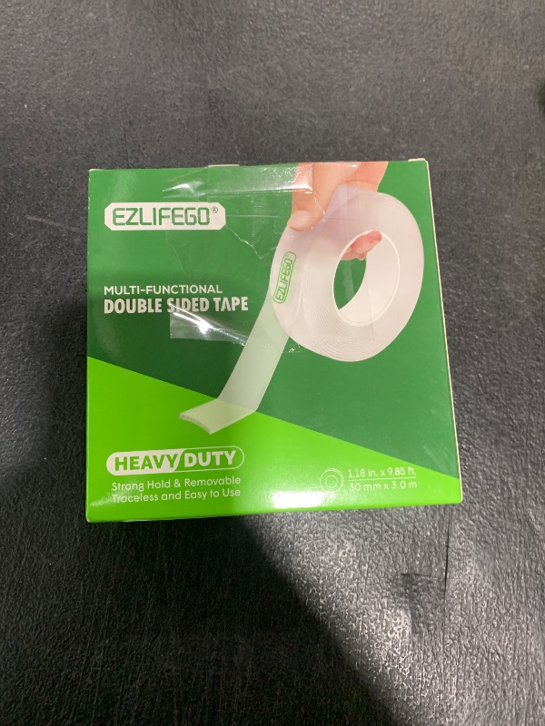 Photo 1 of EZlifego Double Sided Tape Heavy Duty, Nano Double Sided Adhesive Tape, Clear Mounting Tape Picture Hanging Adhesive Strips (9.85FT)