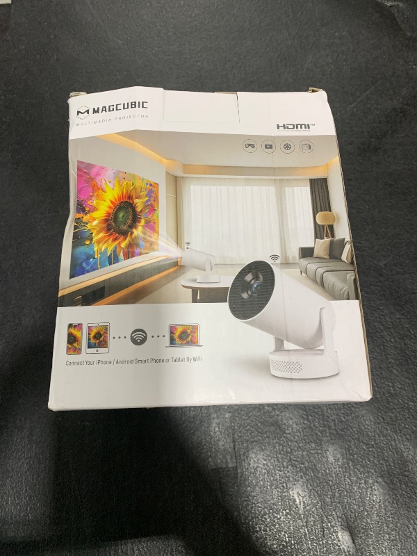 Photo 1 of Magcubic Mini Projector 4K support with WiFi 6 and Bluetooth 5.4, 5w Soundbase Speaker, Auto Vertical Keystone 180°Rotatable Portable Proyector for Home Bedroom Outdoor HY300Pro+