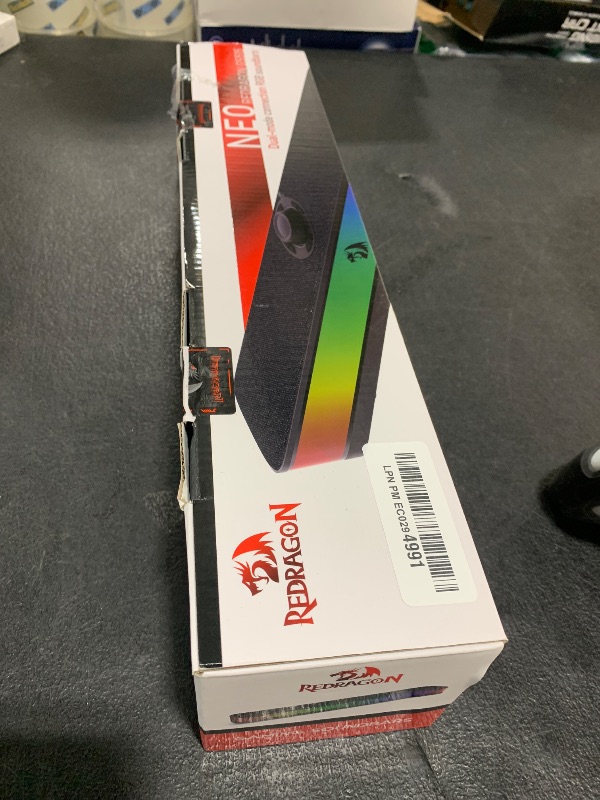 Photo 1 of Redragon GS515 RGB Desktop Soundbar, 2.0 Channel Stereo Computer Speakers for Desktop with Bluetooth 5.3, USB-C/USB Powered, Black