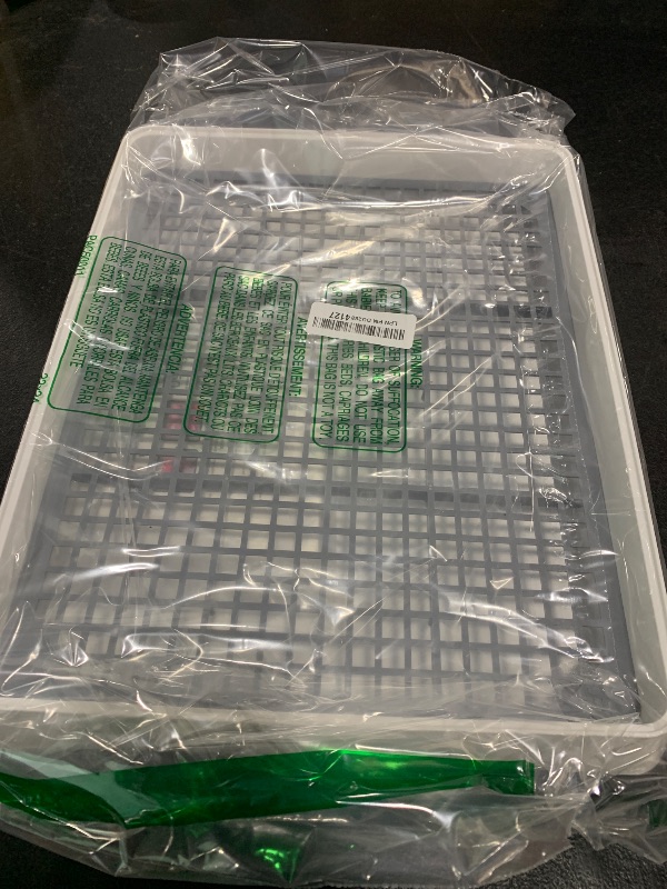 Photo 1 of MUYG Large Rabbit Litter Box for Cage,Bunny Litter Box Grate Restroom with 50 Pcs Disposable Rabbit Cage Liner Guinea Pig Litter Pan with Grate Rabbits Litter Tray Pet Toilet for Rat Ferret Hamster