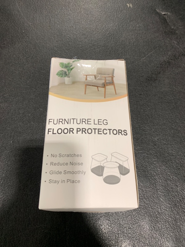 Photo 1 of 24 Pcs Chair Leg Floor Protectors for Hardwood Floors Silicone Covers to Protect Wood Tile Floors Felt Pads Furniture Leg Caps Non Slip Reduce Noise (Fit:1.3"-2")