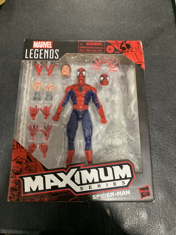Photo 1 of Marvel Legends Maximum Series Spider-Man, Deluxe Spider-Man Comics Collectible 6-Inch Action Figure; Amazing Articulation; Spectacular Accessories