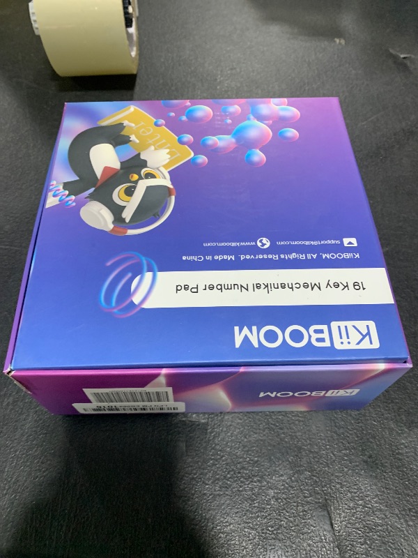 Photo 1 of KiiBoom Phantom 21 Hot Swappable Crystal Acrylic Numpad, BT5.0/2.4GHz/USB-C Triple Mode NKRO Programmable Numeric Keypad with Knob, South-Facing RGB, 1900mAh Battery for Win/Mac (Clear)