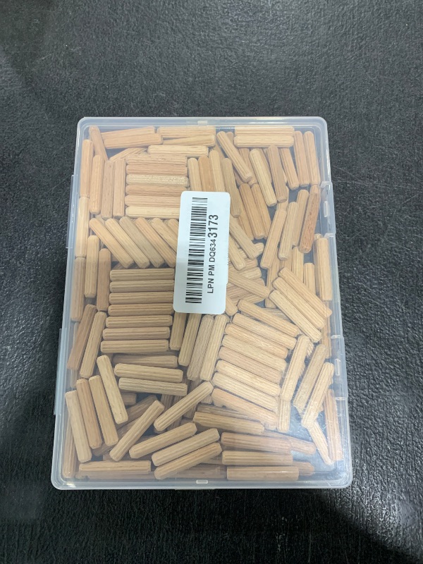 Photo 1 of 1/4-Inch Wooden Dowel Pins - 200 Pcs 1/4 x 1-1/4 inch Fluted Wood Dowels Rods,Hardwood Crafts Dowel Pegs ,Beechwood