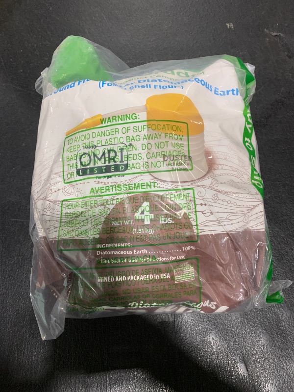 Photo 1 of HARRIS Diatomaceous Earth Food Grade, 4lb with Powder Duster Included in The Bag