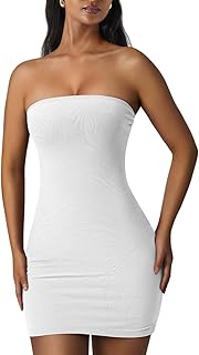 Photo 1 of XXTAXN Women's Sexy Tube Sleeveless Bodycon Cocktail Party Mini Dress
