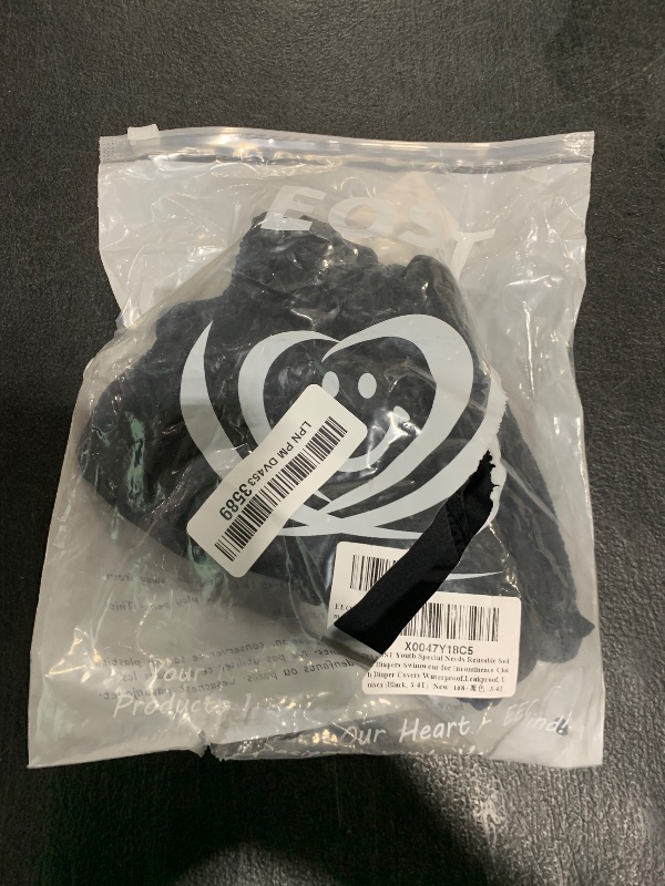 Photo 1 of EEOST Youth Special Needs Reusable Swim Diapers Swimwear for Incontinence Cloth Diaper Covers Waterproof,Leakproof, Unisex (Black, 3-4T)