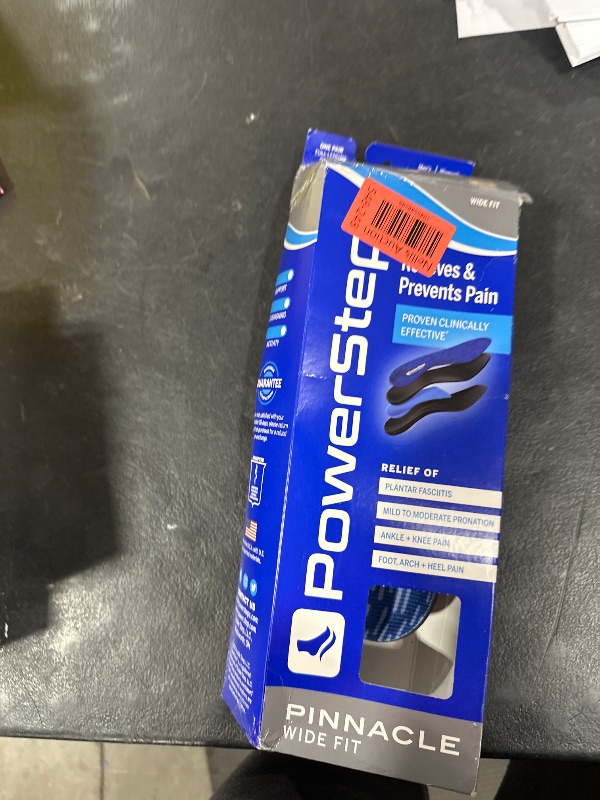 Photo 1 of PowerStep Wide Fit Orthotics Insoles, Wide Feet Arch Support, Plantar Fasciitis Relief, Mild Pronation, Orthotics That Supports Ankle & Knee Pain, Made in The USA (Men's 6-6.5 / Women's 8-8.5)