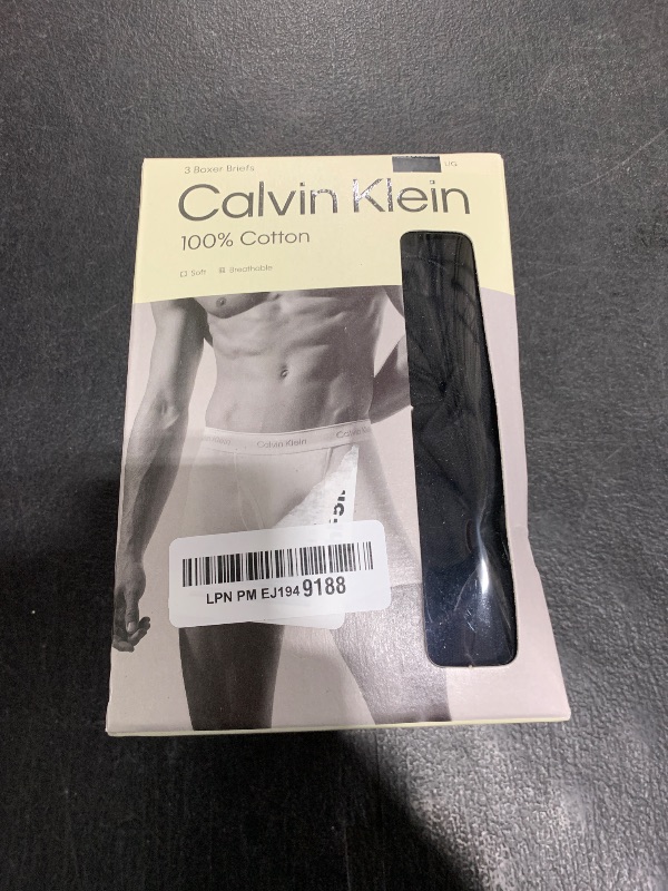 Photo 1 of Calvin Klein Men's Cotton Classics 3-pack Boxer Brief, 3 Black, Large