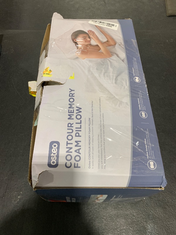 Photo 1 of Osteo Cervical Pillow for Neck Pain Relief, Hollow Design Odorless Memory Foam Pillows with Cooling Case, Adjustable Orthopedic Bed Pillow for Sleeping, Support for Side Back Sleepers