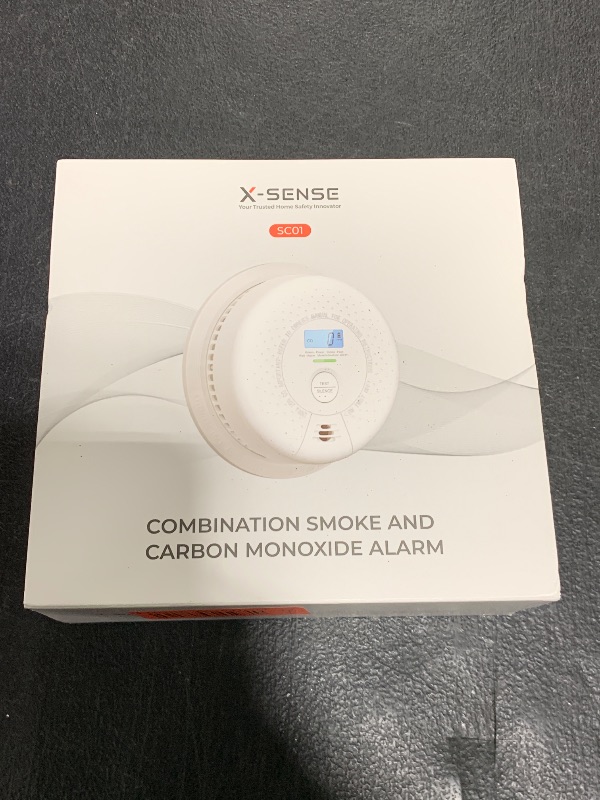 Photo 1 of X-Sense  Detector Carbon Monoxide Detector Combo, 10-Year Battery Smoke Detector with Display, Standalone Model SC01, Single Pack