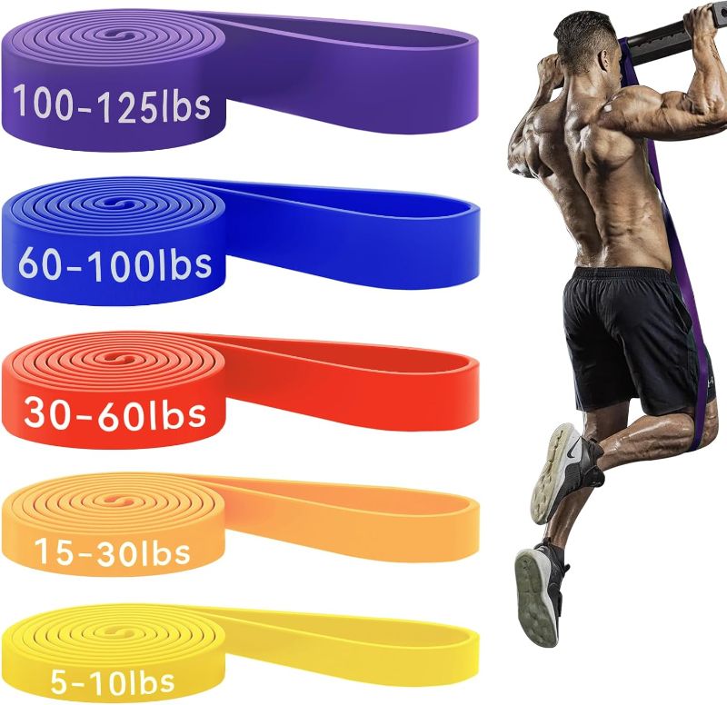 Photo 1 of HAPBEAR Pull Up Assistance Bands Set of 5 - Resistance Bands for Working Out, Stretching, Physical Therapy, Muscle Training