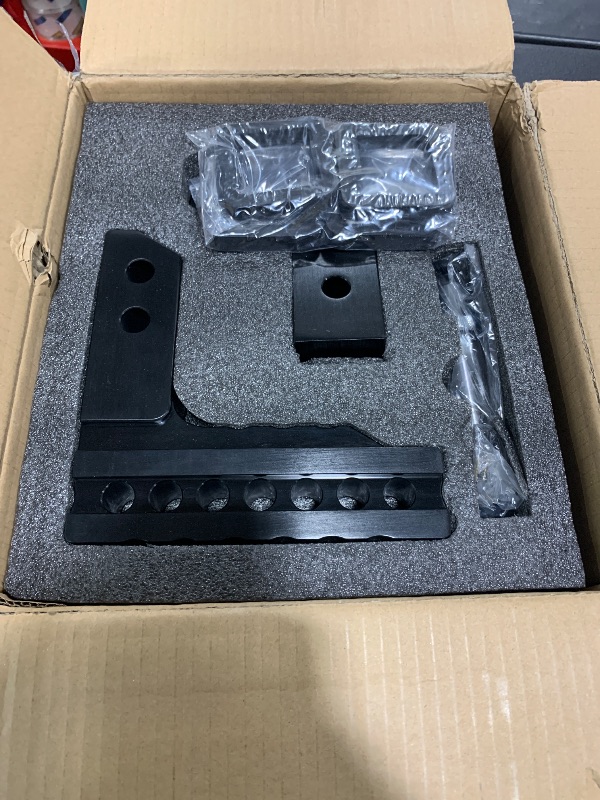 Photo 1 of Kohree 6" Adjustable Trailer Hitch Fit 2 Inch Receiver, Dual Solid Ball 2" and 2-5/16"(12,500 LBS GTW), Drop & Rise Heavy Duty Aluminum Tow Hitch with 4 Silencer Pads & 2 Locking Hitch Pin, Black