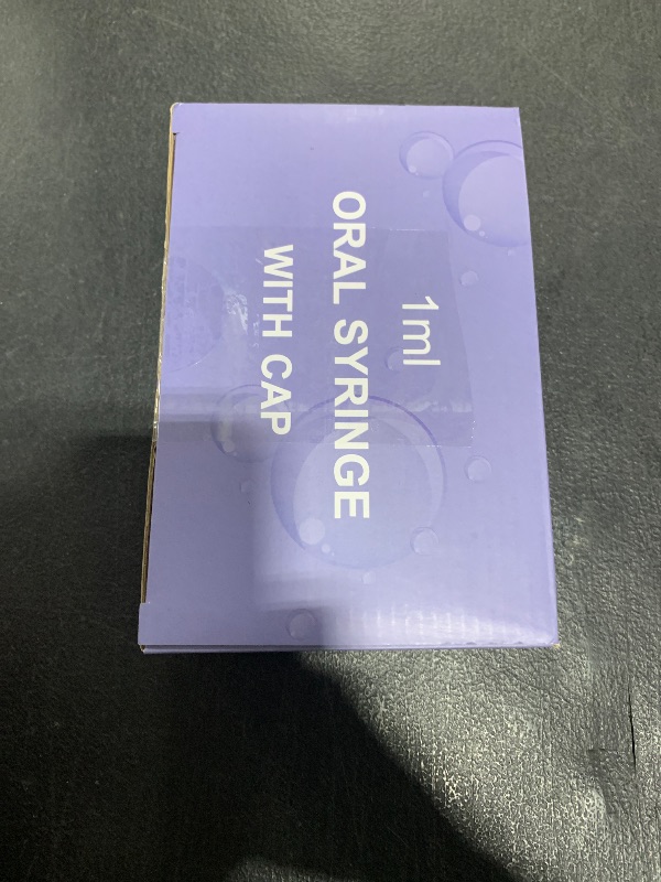Photo 1 of 50 Pcs 1ml Syringes with Caps Oral Dispenser Individually Sterile Warpped for Medicine Dropper, Colostrum Collect Feeding Pets, Liquid