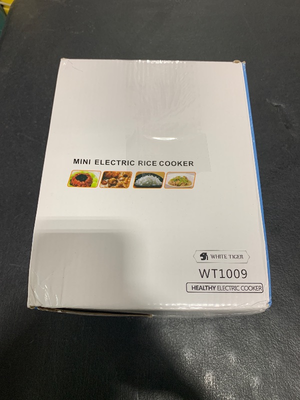 Photo 1 of 1.0L Mini Rice Cooker,WHITE TIGER Portable Travel Steamer Small,15 Minutes Fast Cooking, Removable Non-stick Pot, Keep Warm, Suitable For 1-2 People - For Cooking Soup, Rice, Stews & Oatmeal