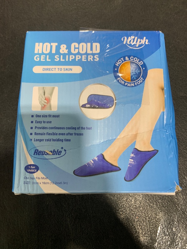Photo 1 of Hilph Foot Ice Pack Slippers for Plantar Fasciitis & Bunion 2 Packs, HSA or FSA Eligible Reusable Hot Cold Packs Gel Ice Slipper for Foot & Toes Pain, Gout, Foot Surgery, Neuropathy, Swollen (Blue)