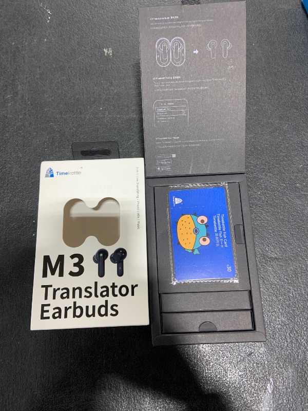 Photo 1 of Timekettle M3 Language Translator Earbuds, Two-Way Translator Device with APP for 40 Languages and 13 Offline Translation Packs, Fast Reaction with Revolutionary Al Semantic Tech, Offline Version