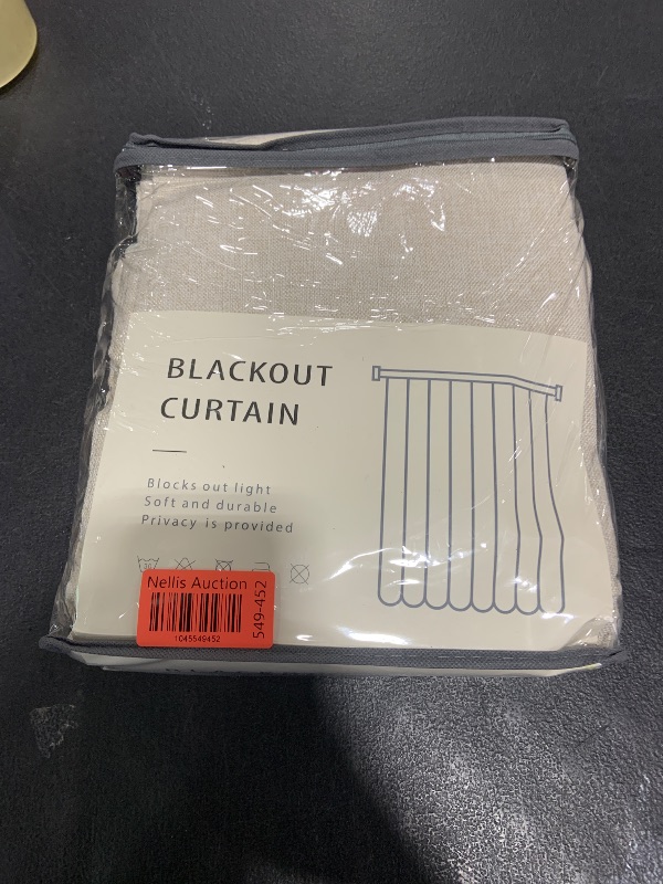 Photo 1 of 100% Blackout Shield Linen Blackout Curtains for Bedroom 84 Inches Long, Back Tab/Rod Pocket Living Room Drapes, Thermal Insulated Blackout Curtains 2 Panels Set, 50" W x 84" L, Cream