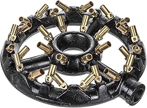 Photo 1 of DuraSteel Natural Gas Jet Burner For Chinese Wok Range, Grilling, Stir Fry - Cast Iron Body Round Nozzle Jet Burner with 32 Brass Tips - Up 160,000 BTU
