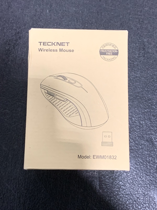 Photo 1 of TECKNET Bluetooth Mouse, 4000DPI Wireless Mouse for Laptop 2-in-1(BT 5.0/3.0+2.4Ghz) Computer Portable PC Mice Wireless with USB Receiver for Mac (USB-A+Bluetooth, Black)