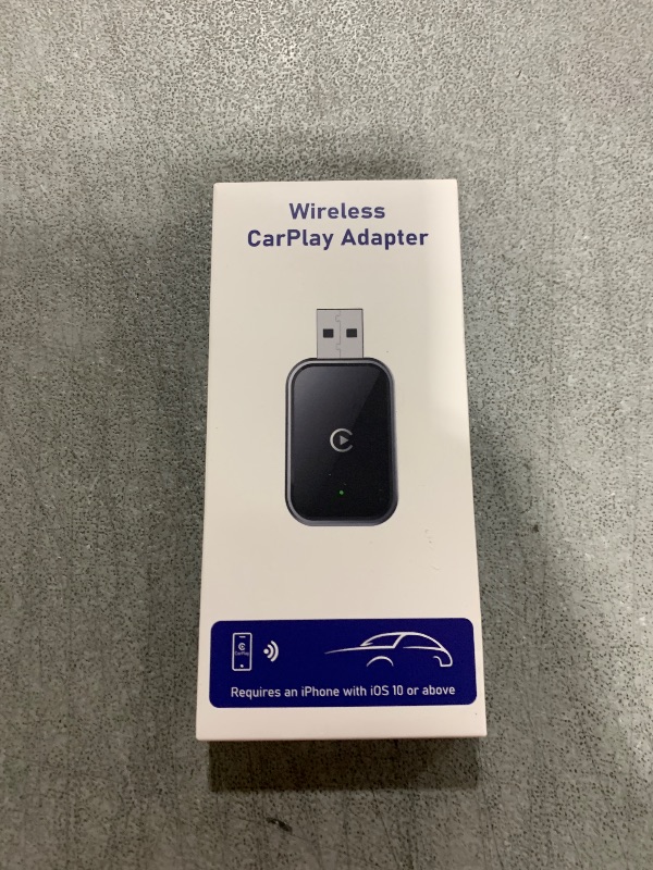 Photo 1 of Wireless CarPlay Adapter for iPhone, Convert Wired to Wireless Apple CarPlay Adapter, Mini Size with Extension Cable USB & USB-C/Type-C, Stable Control & No Delay, Black