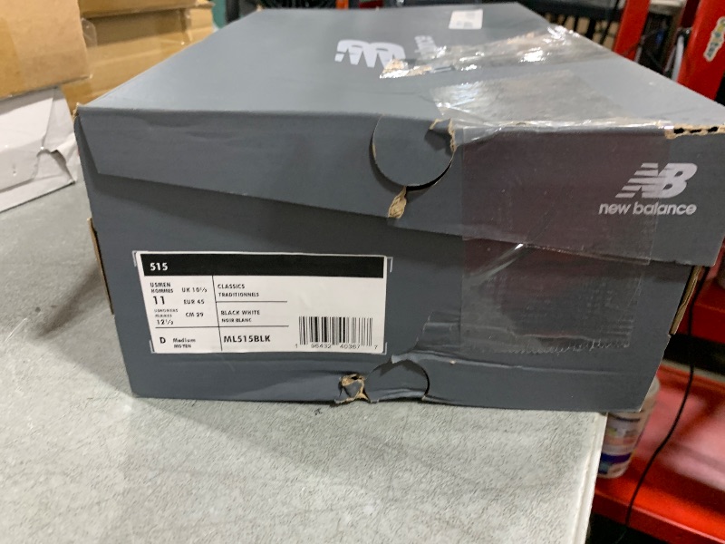 Photo 1 of New Balance Men's 515 V3 Sneaker, Black/White/Aluminum Grey, 11