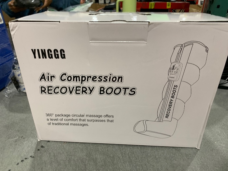 Photo 1 of YINGGG Leg Compression Massager with Heat, Cordless Recovery System for Improved Circulation and Fast Recovery, Professional Foot Massage Boots with 5 Massage Areaes(Only Single Leg)-Large