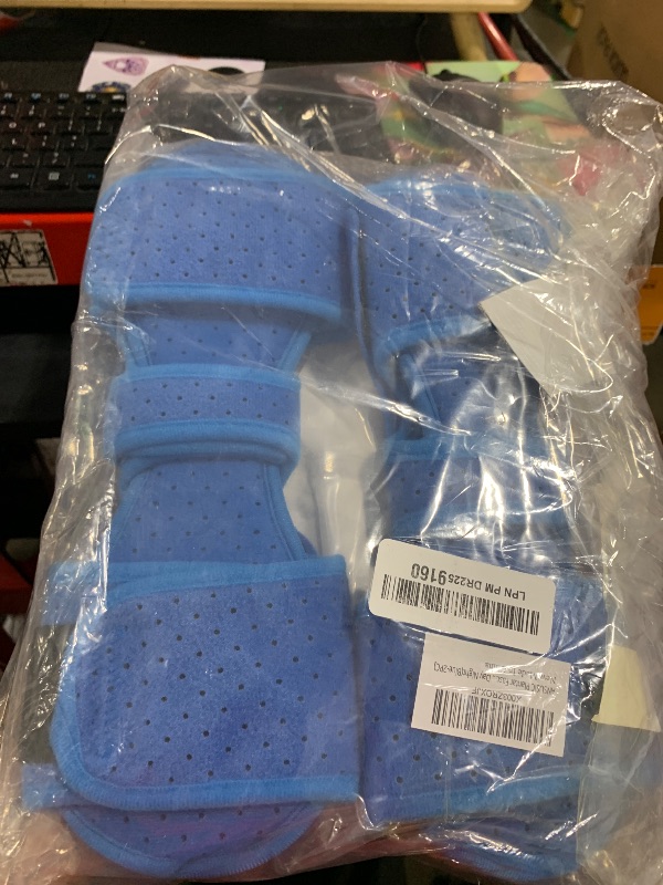 Photo 1 of ANSUSIC Plantar Fasciitis Night Splint-Upgrade 3 Adjustable Planter Facetious Relief Brace,Plantar Fasciitis -s(Blue-2PC)