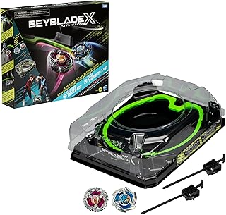 Photo 1 of Beyblade X Xtreme Battle Set with Beystadium Arena Featuring X-Celerator Rail, 2 Right-Spinning Top Toys, 2 Launchers, Toys for Boys and Girls, 8+
