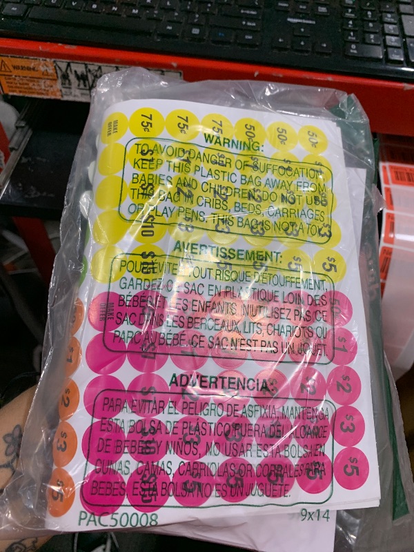 Photo 1 of Garage Sale Price Stickers Pack of 4060 3/4" Round Bright Colors Label Stickers (with Price)