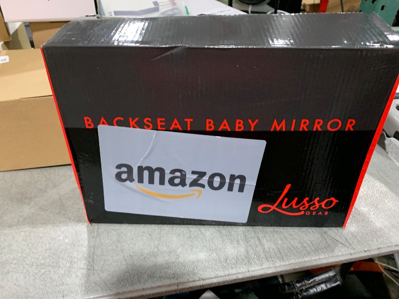 Photo 1 of Lusso Gear Baby Car Mirror (2 Pack) - Rear-Facing Backseat Baby Accessory - Shatterproof, Secure & Clear Infant View - Black Mirror Design