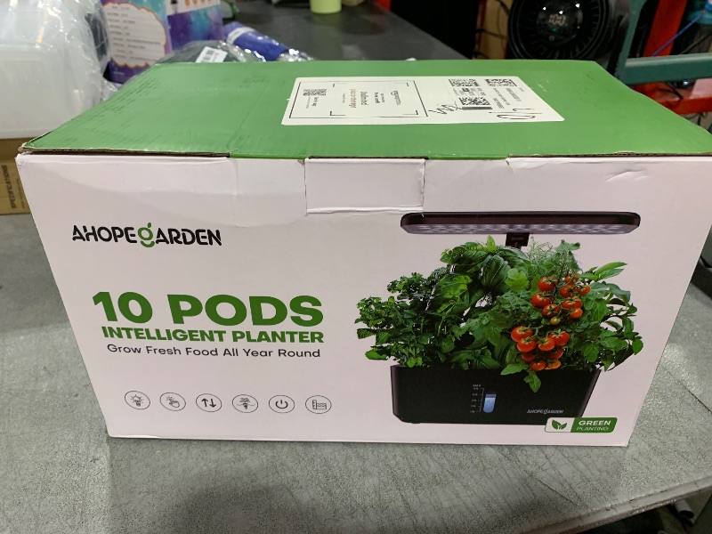 Photo 1 of Ahopegarden Indoor Garden Hydroponics Growing System: 10 Pods Plant Germination Kit Aeroponic Herb Vegetable Growth Lamp Countertop with LED Grow Light - Hydrophonic Planter Grower Harvest Lettuce
