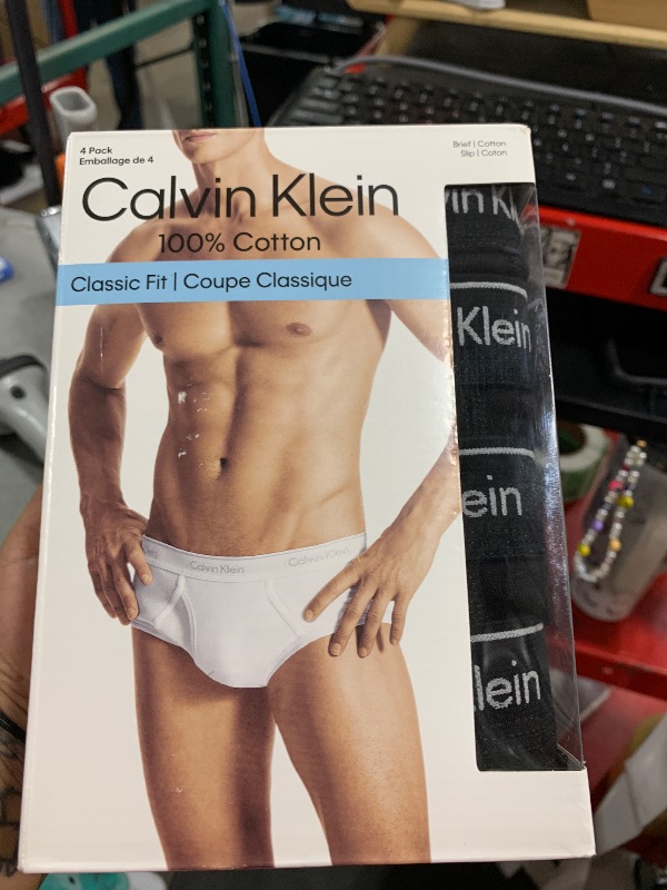 Photo 1 of Calvin Klein Men's Cotton Stretch Multipack Hip Briefs, Black, Large