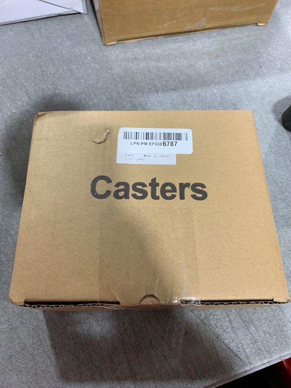 Photo 1 of WHARSTM Caster Wheels, 3" Locking Swivel Stem Casters Set of 4, 3/8"-16 x 1 (Screw Diameter 3/8", Length 1") Rubber Casters with 360 Degree No Noise Wheels for Furniture