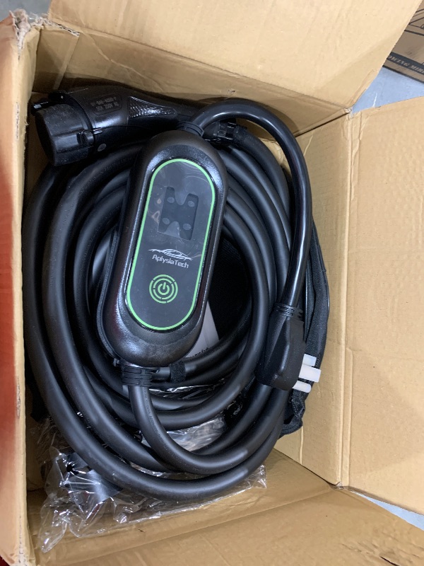 Photo 1 of AplysiaTech Level 2 Fast EV Charger, 240V, 50Amp, 12KW Adjustable Current & Schedule Charging,Home Wall Mount Electric Vehicle Charging Station,SAE J1772 Charger, NEMA14-50P with 25ft Premium Cable.