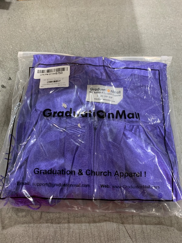 Photo 1 of GraduationMall Shiny Kindergarten & Preschool Graduation Gown Cap Set with 2025 Tassel Purple 27(3'6"-3'8")