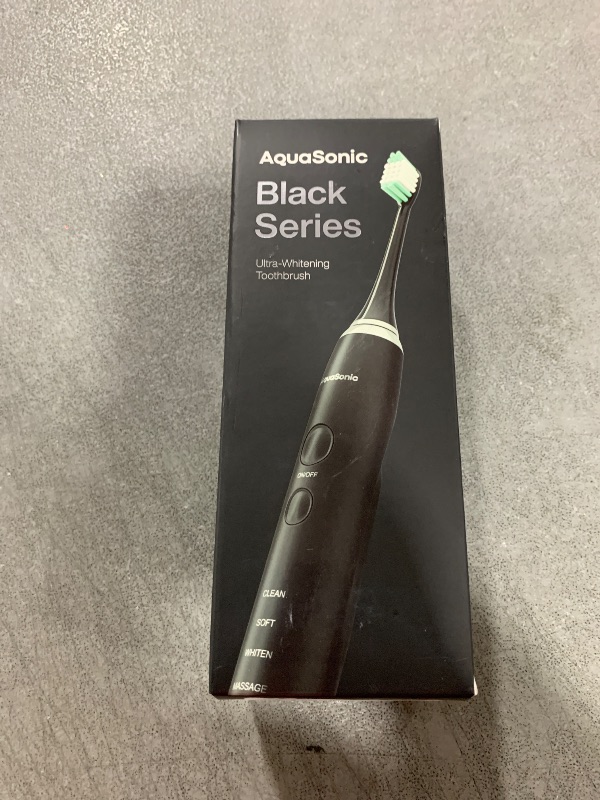 Photo 1 of Aquasonic Black Series Ultra Whitening Toothbrush – ADA Accepted Electric Toothbrush- 8 Brush Heads & Travel Case – 40,000 VPM Electric Motor & Wireless Charging - 4 Modes w Smart Timer