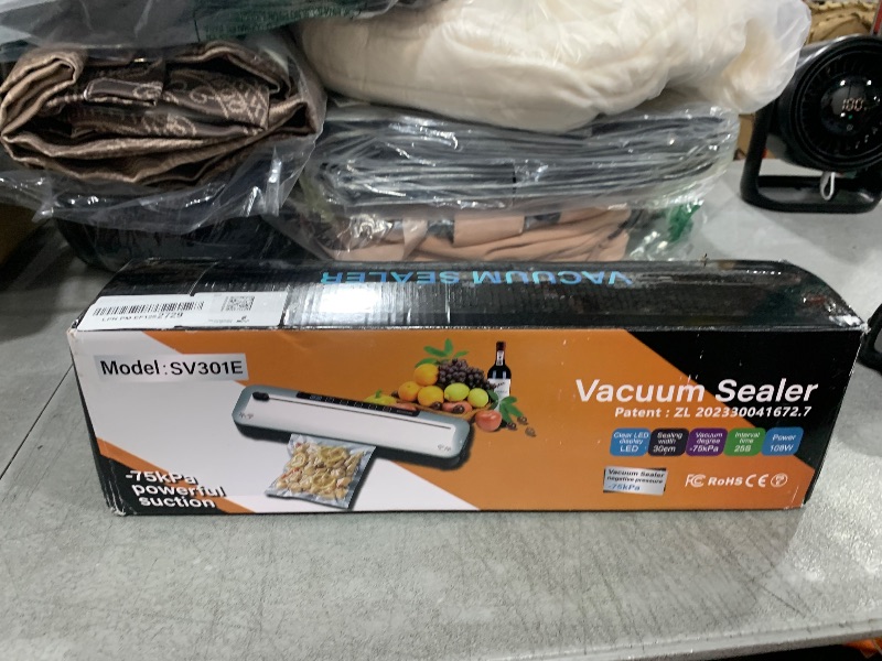 Photo 1 of Vacuum Sealer for Food,75 Kpa Precision Suction Power 6-in-1 Food Sealer with Digital Timer, Dry & Moist Food Modes, Compact Design with 10 Vacuum Bags & Built-in Cutter(Sliver)