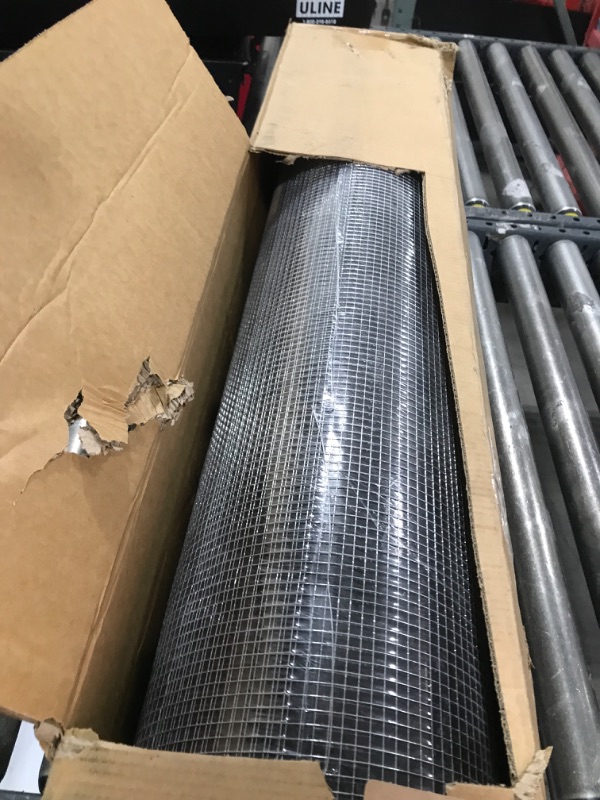 Photo 1 of Hardware Cloth 1/4 inch 48 x 100 ft Wire Fencing: Galvanized Welded Garden Fence Roll Square Mesh 23 Gauge Chicken Rabbit Snake Cage Heavy Duty Welding Fencing