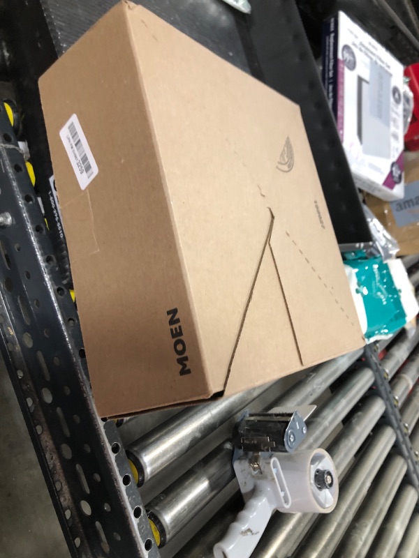 Photo 1 of Moen Gibson Matte Black Pressure Balancing Modern Shower Trim with Wide Eco-Performance Rain Shower Head and Shower Lever Handle (Posi-Temp Valve Required), T3002EPBL