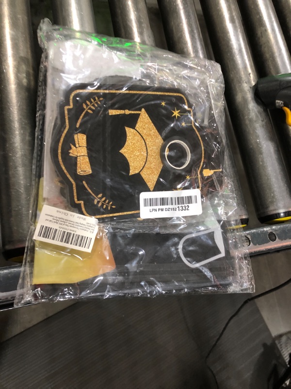 Photo 1 of Graduation Decorations Class of 2025: Black Gold Themed Graduation Decorations Set, 2025 Backdrop Banner,Balloons Graduation Hanging Swirl Honeycomb Supplies for Graduation Party (Gold)